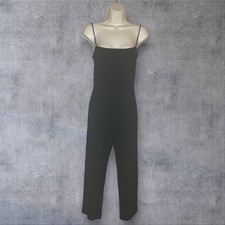 Reformation Jeans Spaghetti Strap Black Ribbed Jumpsuit Womens S Date Night