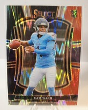 2025 Panini Select Black and Red Shock Cam Ward RC Tennessee Titans #126