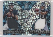 2017 Spectra Synced Swatches Neon Blue Prizm 19/99 Carson Wentz Mack Hollins s7f