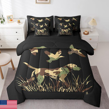 Feelyou Wild Duck Hunting 7 Piece Bedding Set Twin Size For Boys Teens Kids