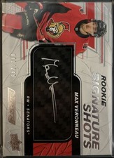 2019-20 UD Engrained Max Veronneau RSS-MV Signature Shots 071/249 RC Auto