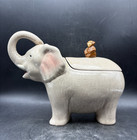 Vintage Hearth & Home Designs Elephant Cookie Jar with Monkey Lid — photo 6