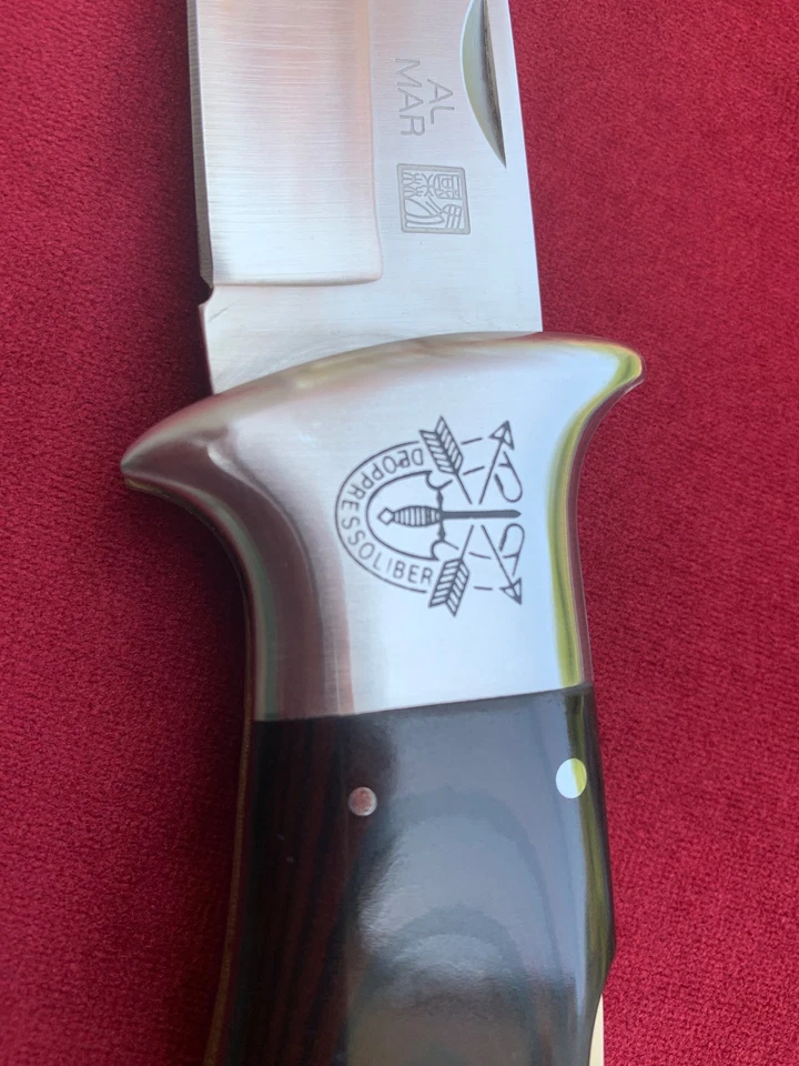 Al Mar S.E.R.E. Attack III 3003A Klappmesser, Seki Japan, Vintage 1990er Micarta - Bild 4 von 4