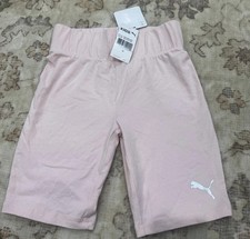 New Girls Long Cotton Shorts Puma In Pink SZ M