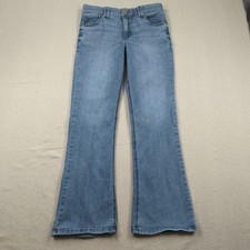 Democracy Jeans Womens 8 Blue Boot Cut Ab Technology Stretch Light Wash Casual