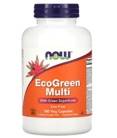 Now Foods, Ecogreen Multi, Eisenfrei, 180 Vegetarische Kapseln
