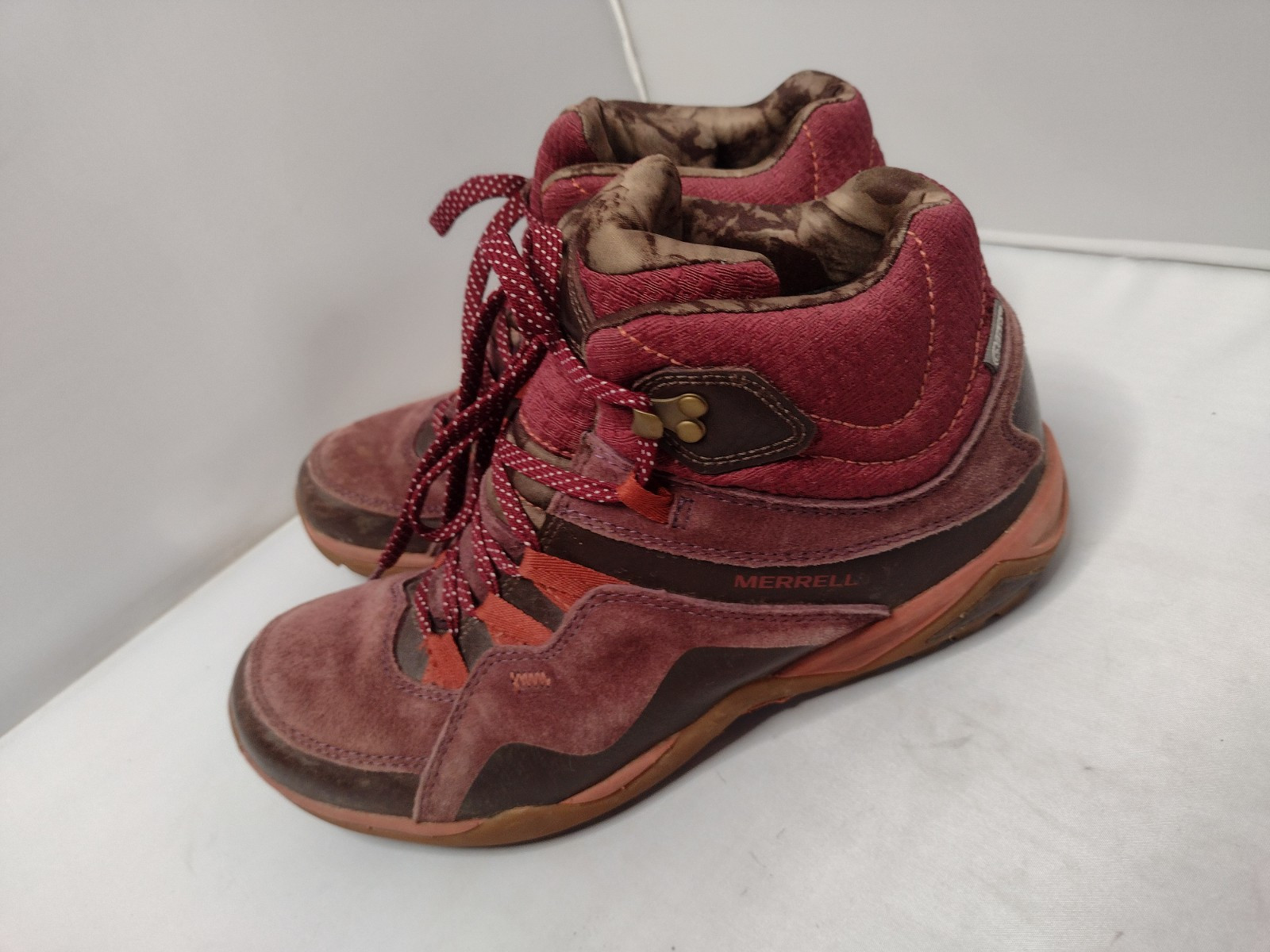 Merrell Stivali da trekking donna fluoreceina media impermeabili 6 5 rosso prugna trail LL