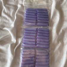 Purple Foam Hair Rollers Set 43 Pieces Plastic Material