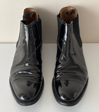 STIVALI CHURCH'S donna Chelsea Merstone pelle nera lucida taglia EU 37 US 7