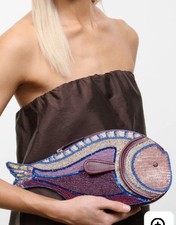 NWT Staud Pesce Fish Beaded & Sequin Clutch B...
