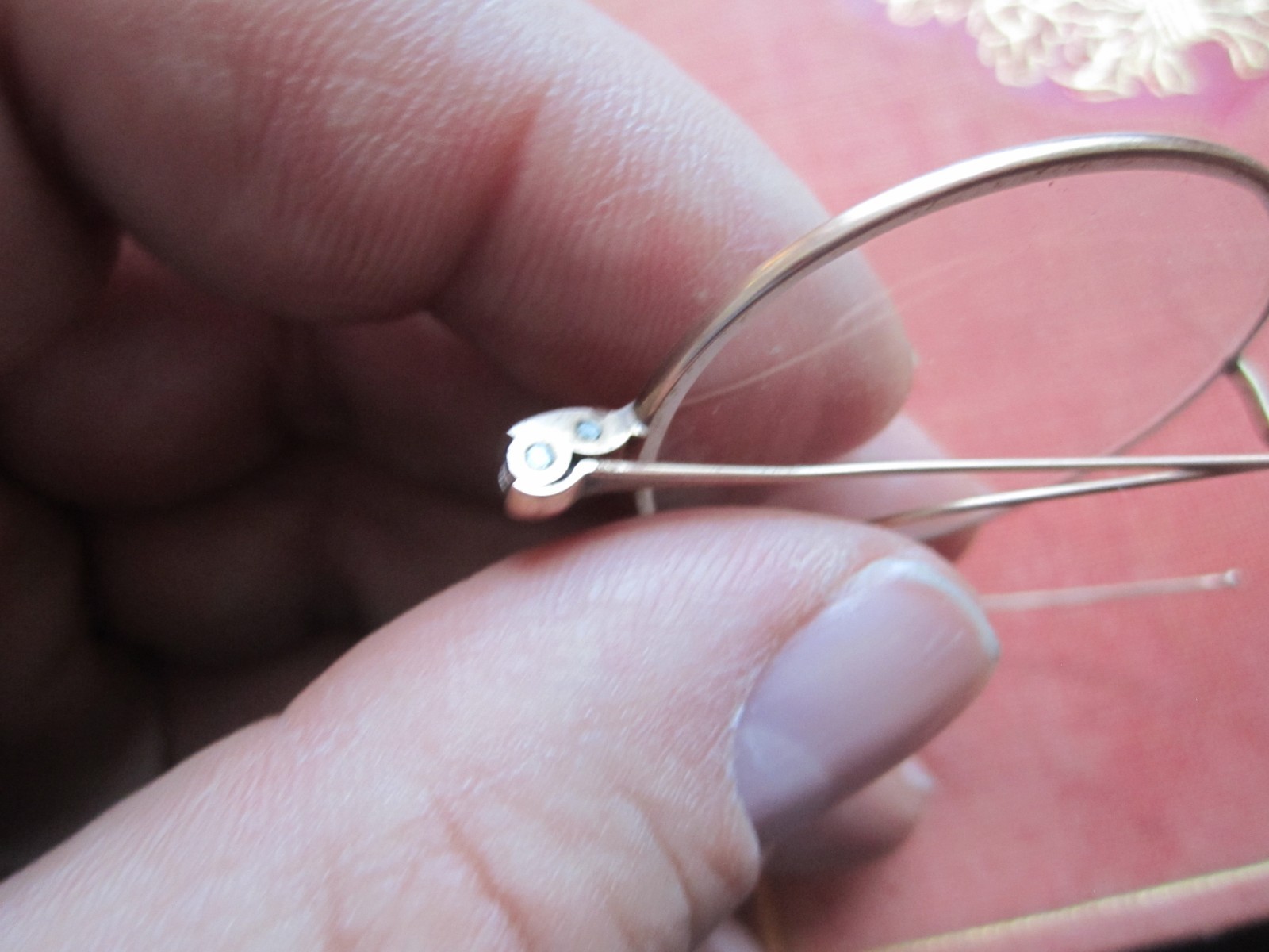 10k gold solid marked antique wire eyeglasses spe… - image 10