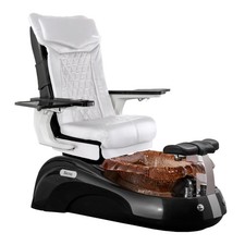 SIENA DX Shiatsulogic Pedicure Chair Black/Gold Tub w/Discharge Pump, WHT