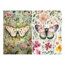 Floral Butterflies #3 | A4 Mulberry Rice Paper | Paper for Decoupage