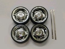 Jada Toys 1:24 Scale 5 Spoke Chrome Replacement Car Wheels Tires Axels