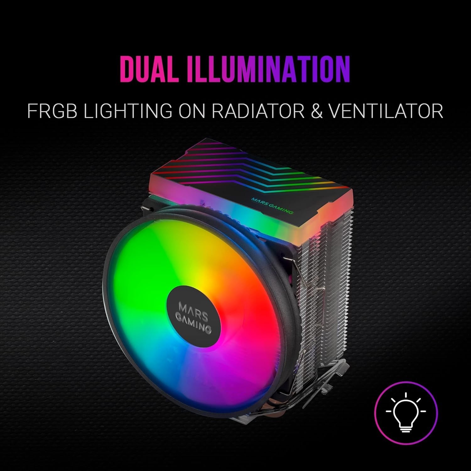 Ventirad dual FRGB MCPU33 refroidissement CPU 140W TDP silencieux
