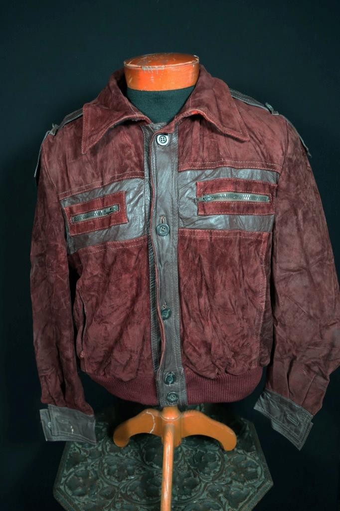 【vintage】80s red suède casual jacket Vintage Men's 1980's Red Suede & Leather Jacket Size Large