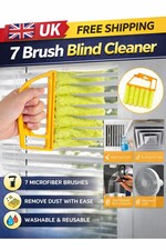 7 Brush Venetian Blind Cleaner Easy Cleaning Tool Duster Washable Microfibre UK