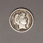 1903 P Barber Dime 10C Cents Coin Silver