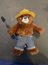 2005 Smokey The Bear 9" Tall Bear Plush toy with hat and shovel