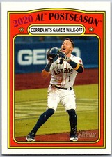 2021 Topps Heritage #23 2020 AL Postseason: Correa Hits Game 5 Walk-Off