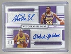 Magic Johnson Kareem Abdul-Jabbar 2024 National Treasures #AD-LAL Auto Dual /25