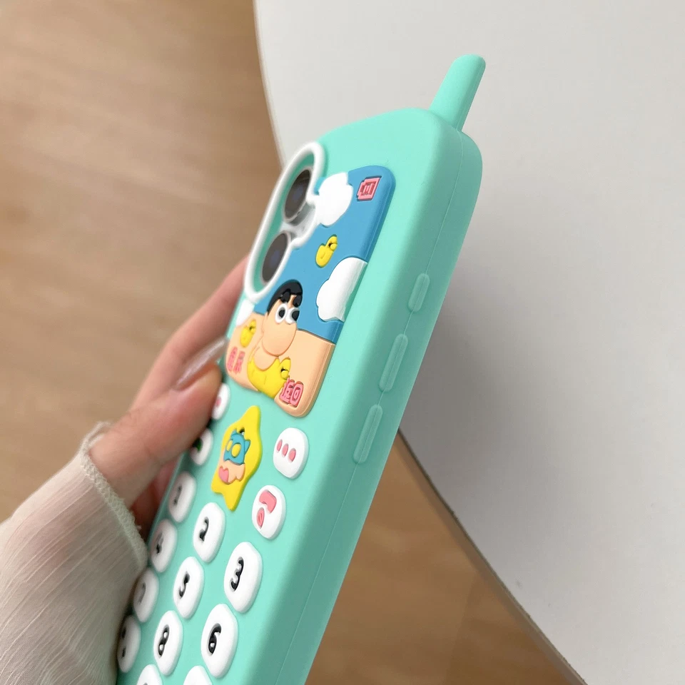 Чехол для iPhone 16 15 Pro Max 14 13 3D ретро мультфильм мобильного телефона силиконовый чехол - Изображение 4 из 4