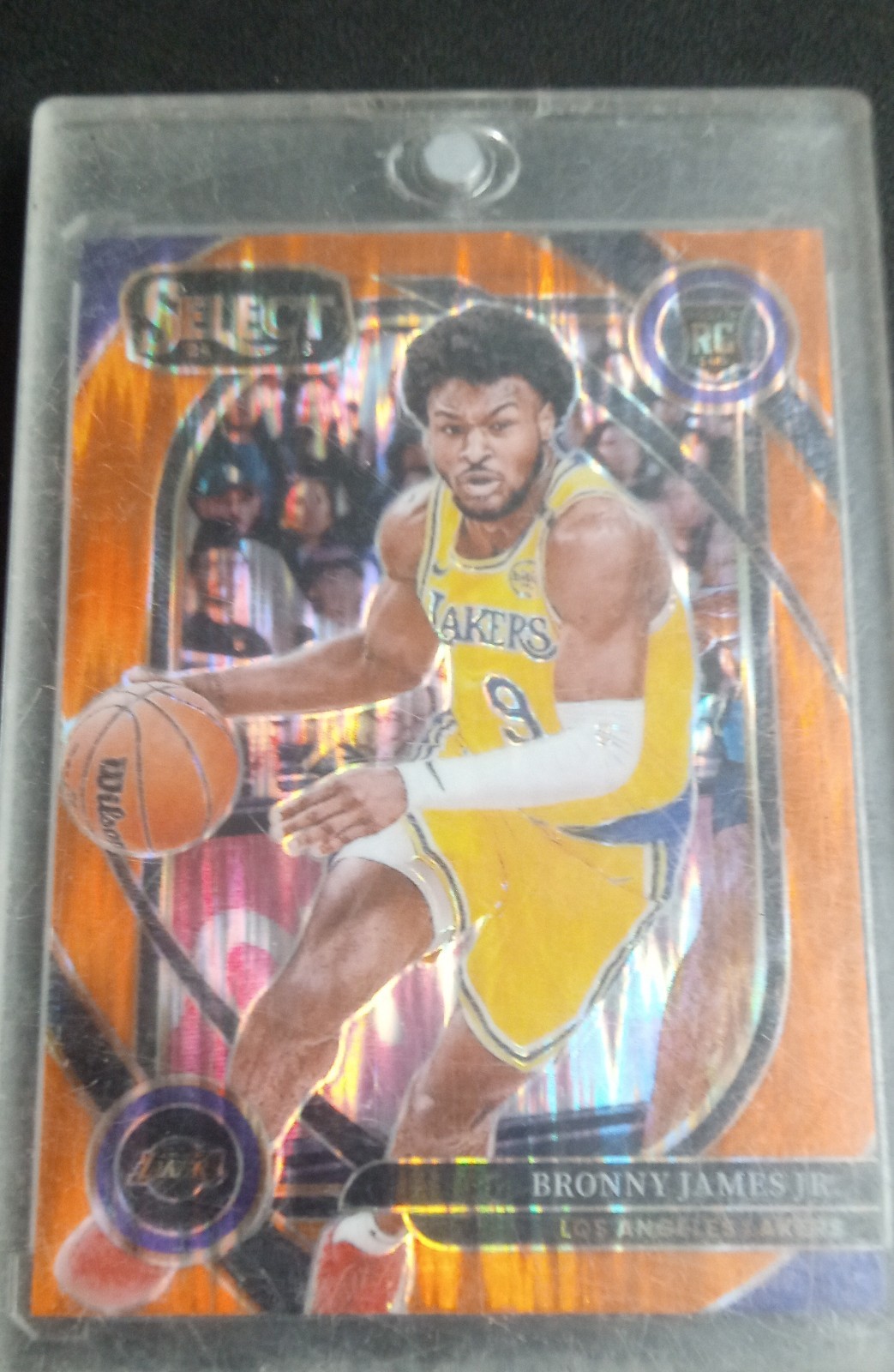 2024-25 Panini Select - Courtside Bronny James #290 Orange Flash Prizm (RC)