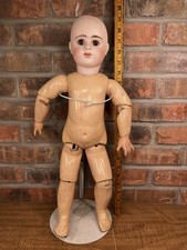 Antique French Jumeau 21” Etienne Denamur E9D Closed-Mouth Bebe Bisque Doll Comp