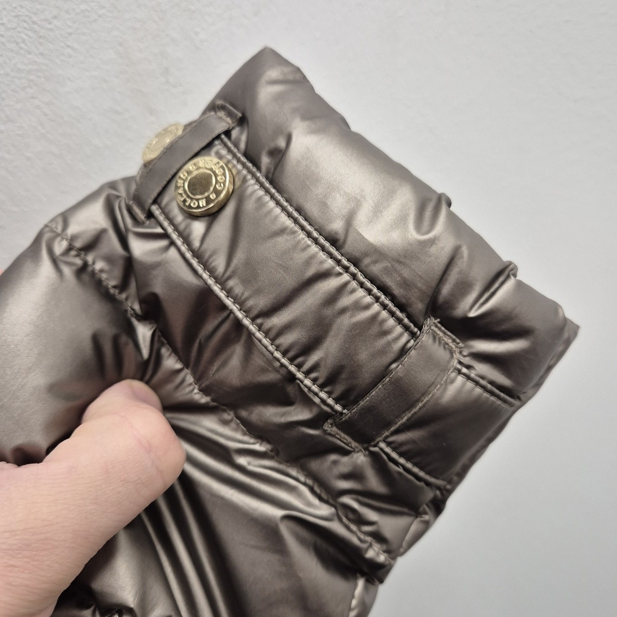 Holland Cooper Molina Longline Puffer Fur Hood Winter Bronze Coat