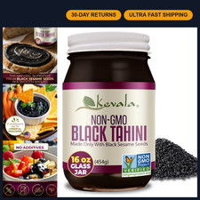Gluten-Free Black Tahini 16 oz - Toasted Sesame Spread, Healthy Vegan Dip