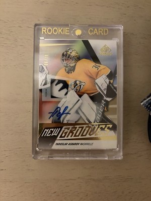 2023-24 Yaroslav Askarov UD SP Game Used New Grooves Patch Auto 6/10 Rookie