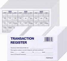 24PCS Check Registers For Personal Checkbook, Easy to Read Checkbook Register