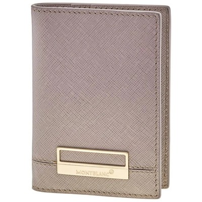 New Montblanc Sartorial 4cc Taupe Leather Large Business Card Holder 114611