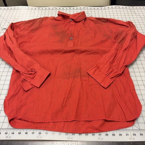 Repro "Film Used" 19th Century Civil War Men's Red Shirt, SZ L