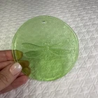 Blenko Glass Handmade Suncatcher Ornament Green Dragonfly