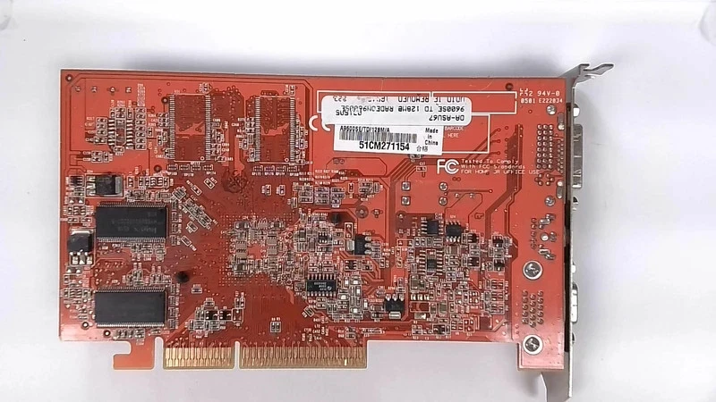 DA-ASU67 asus ati 128MB agp VIDEO card with vga S-VIDEO and dvi outputs radeon - Image 2 of 2