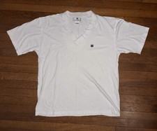 T-shirt uomo Givenchy Monsieur bianca con logo scollo a V grande