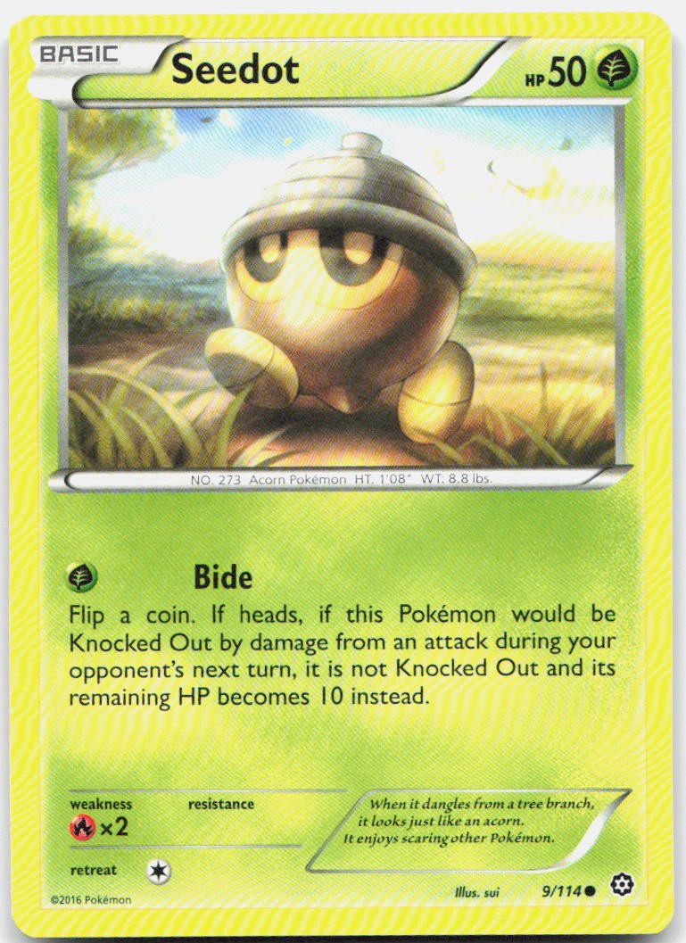 Seedot 9/114 Common Steam Siege Pokemon Lightly Played