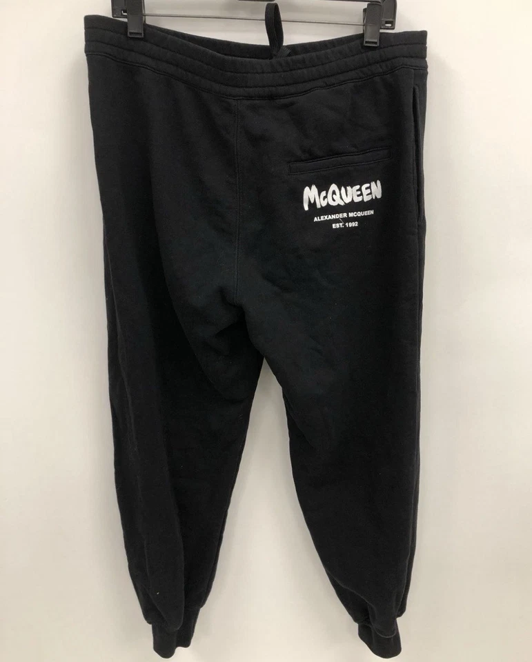 Pantalones deportivos Alexander McQueen negros para hombre talla 46 hechos en Italia Foto 2 de 4