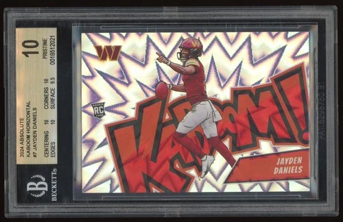 Jayden Daniels 2024 Panini Absolute Kaboom! Horizontal SSP RC #7 BGS 10