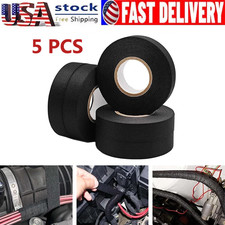 Cars Auto SUV Truck 5 Rolls Cloth Tape Wire Electrical Wiring Harness 9mm x 10m