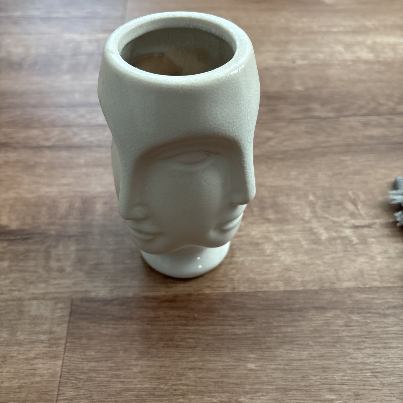 White Ceramic Multi-Face Vase