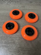 Wheelcome 4 Pack Inline Skate Wheels Outdoor Roller Blade Orange and Black
