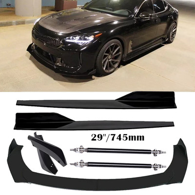 Front Bumper Lip Spoiler Side Skirt Rear Lip Strut Rods For Kia Stinger