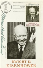 MAMIE DOUD EISENHOWER - FIRST DAY COVER SIGNED