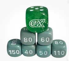 Temporal Forces Pokemon Collectible Damage Dice: Green and Light Blue