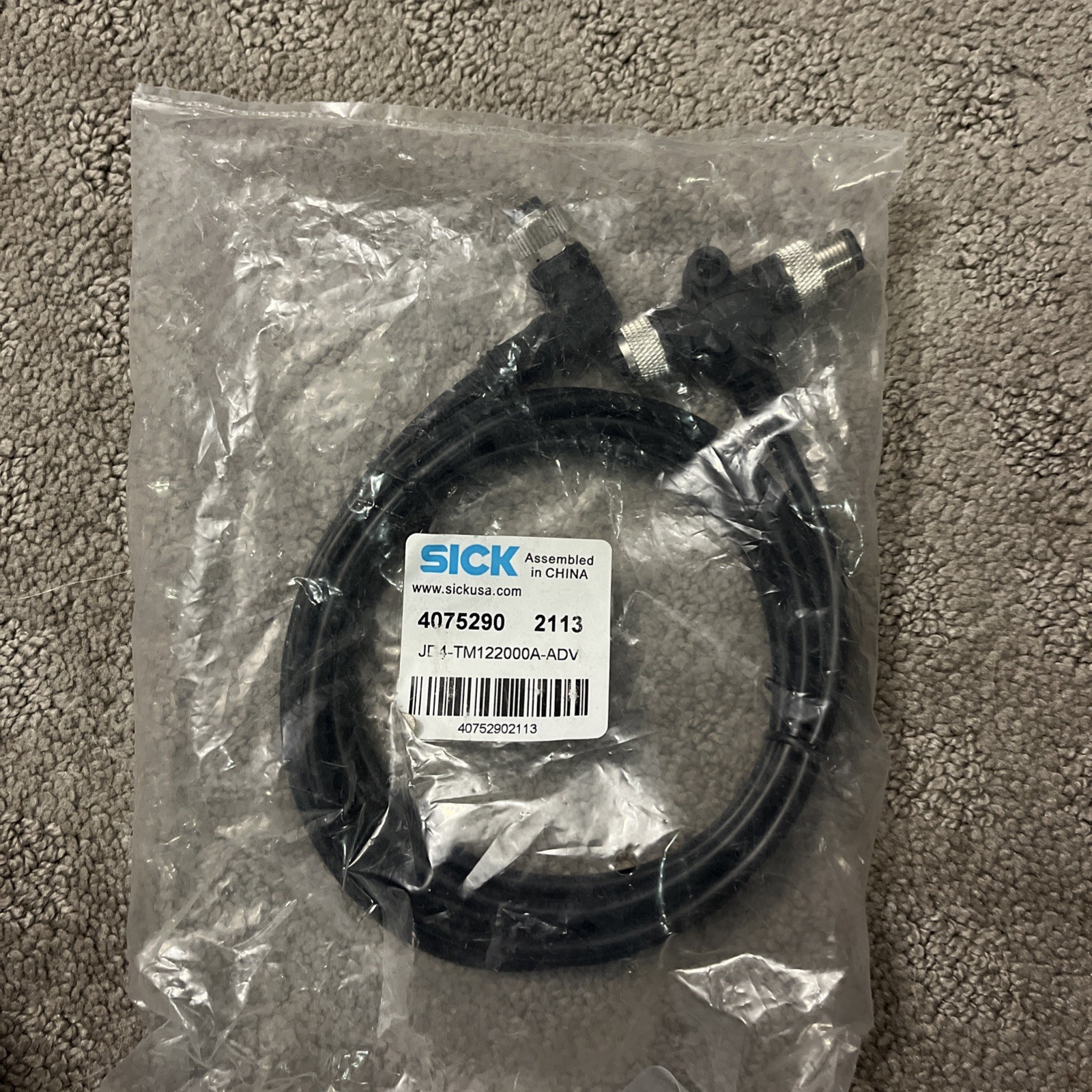 SICK JD4-TM122000A-ADV M12 T-Connector with 2m Cable and Flying Leads
