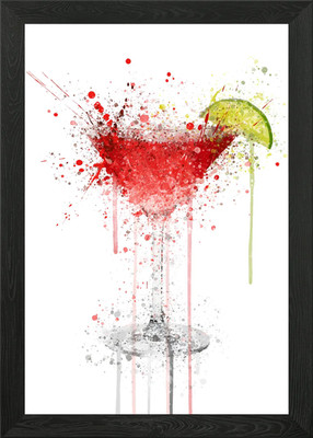 Cosmopolitan Cocktail Framed Wall Art Poster Canvas Print Picture