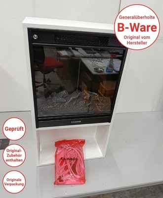 B-Ware - KAMINIO Elektrokamin HUGO - Elektrischer Kaminofen - Weiß