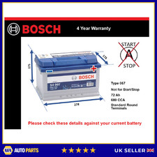 Battery fits VW SCIROCCO JETTA BORA CRAFTER POLO TOUAREG Bosch 067 680A